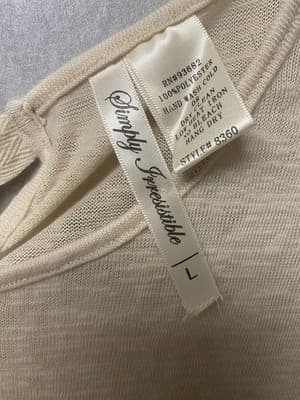 Simply Irresistible Beige Sweater Size Large - Thumbnail 4