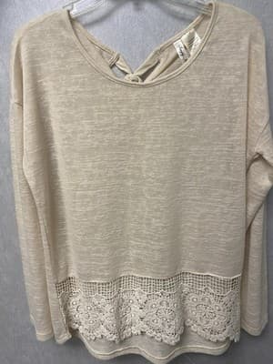 Simply Irresistible Beige Sweater Size Large - Thumbnail 2