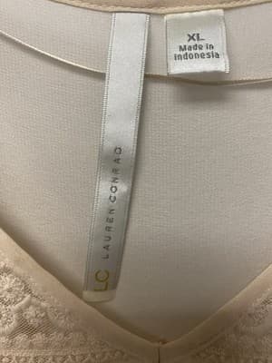 Lauren Conrad Beige Sheer Blouse Size XL - Thumbnail 3