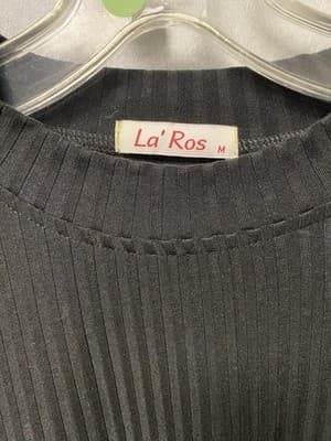 La'Ros Black Puff Sleeve Blouse Size Med - Thumbnail 4