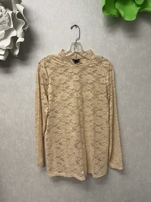 Torrid Bone Lace Blouse Size (0) M-L - Image 1