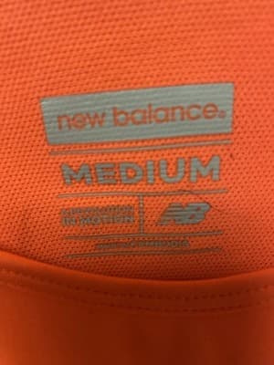 New Balance Orange/Silver Athletic Top Size Med - Thumbnail 3