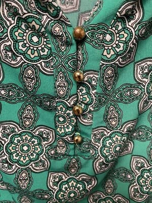 Dana Buchman Green Multi Blouse Size XL - Thumbnail 3