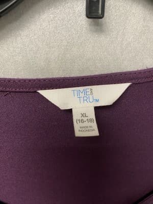Time & Tru Plum Duster/Blouse Combo Size XL (16-18) - Thumbnail 5