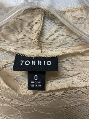Torrid Bone Lace Blouse Size (0) M-L - Thumbnail 4