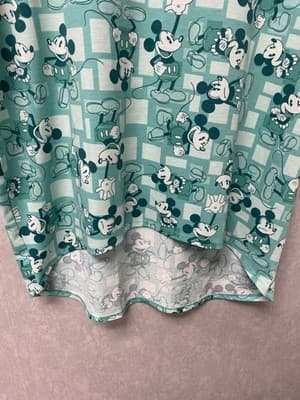 LuLaRoe Irma Green/White Disney Mickey Highlow Top Size Small - Thumbnail 6