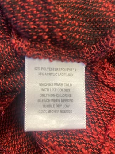 Sag Harbor Red/Black Sweater Size 2X - Thumbnail 9