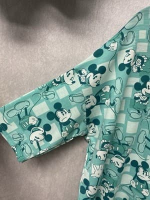 LuLaRoe Irma Green/White Disney Mickey Highlow Top Size Small - Thumbnail 3