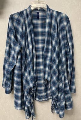 Falls Creek Blue Multi Cardigan Sweater Size XL - Image 1