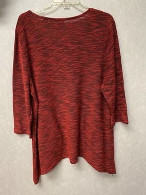 Sag Harbor Red/Black Sweater Size 2X - Thumbnail 7