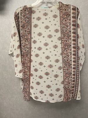 Maurices Red Multi Sheer Khatan Size Med - Thumbnail 2