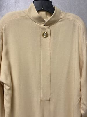 Vintage N.R. 1 Cream Dress Size 16 - Thumbnail 2