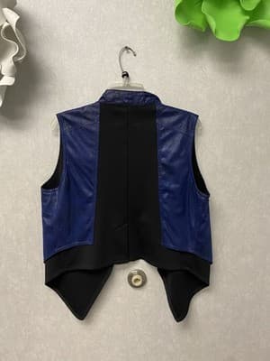 G. By Giuliana Blue Snakeskin Look Vest Size Medium - Thumbnail 5