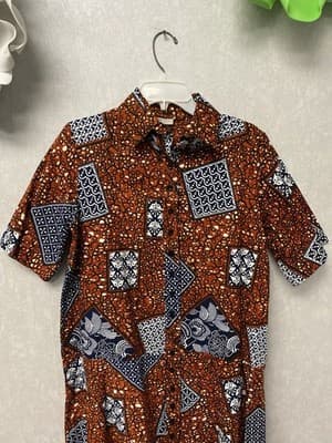 Grass Field Orange/Blue Dress Size 10 - Thumbnail 2