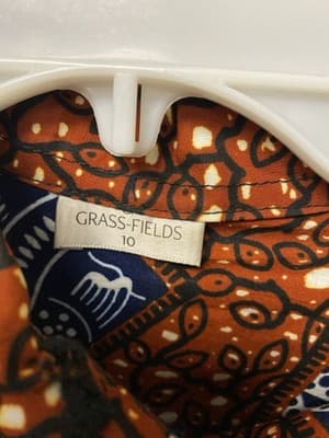 Grass Field Orange/Blue Dress Size 10 - Thumbnail 6