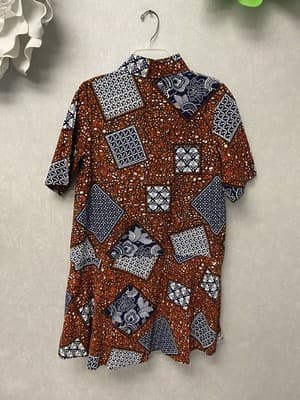 Grass Field Orange/Blue Dress Size 10 - Thumbnail 7