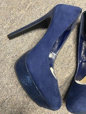 Jessica Simpson Blue Suede Heels Size 7 - Thumbnail 3