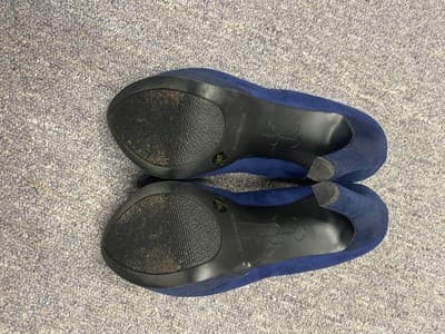 Jessica Simpson Blue Suede Heels Size 7 - Thumbnail 8