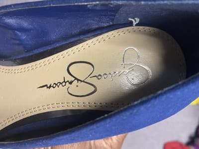 Jessica Simpson Blue Suede Heels Size 7 - Thumbnail 10