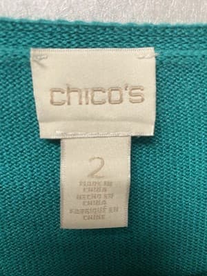 Chico’s Green Sweater Size 2 (M-L) - Thumbnail 4