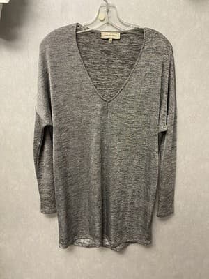 June & Hudson Silver/ Black Dress/Blouse Size Small - Image 1