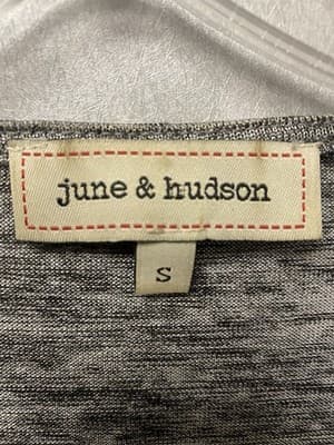 June & Hudson Silver/ Black Dress/Blouse Size Small - Thumbnail 3