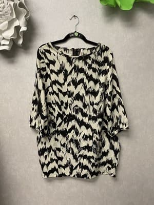 Just Fab Black/White Dress Size Large - Image 1