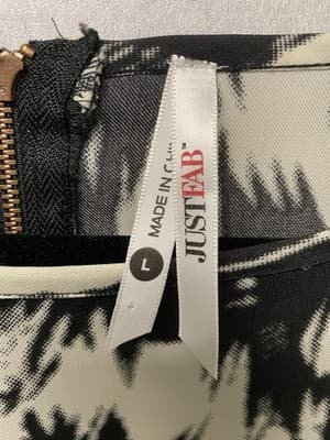 Just Fab Black/White Dress Size Large - Thumbnail 4