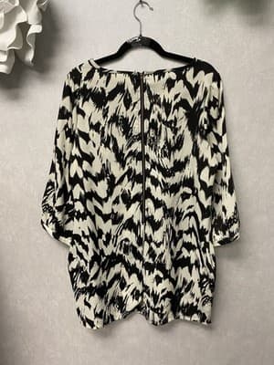 Just Fab Black/White Dress Size Large - Thumbnail 5