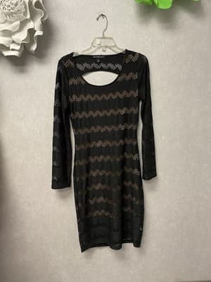 Derek Heart Black/Bone Cutout Dress Size Large - Image 1