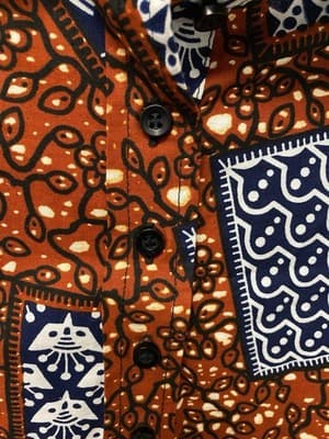 Grass Field Orange/Blue Dress Size 10 - Thumbnail 5