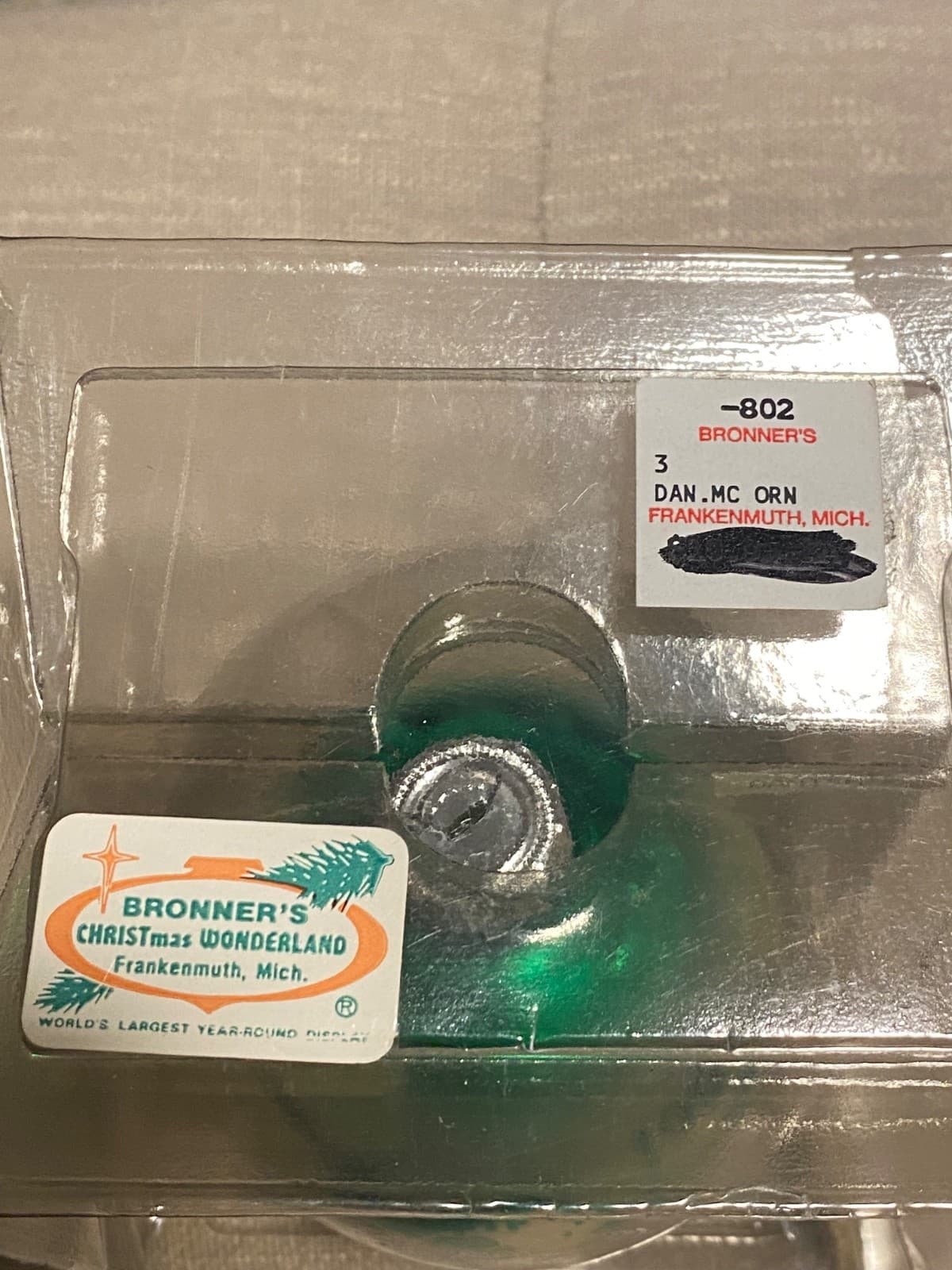 Bronner's Christmas Ornament Glass Ball Gathering At Manger 3" Bulb Vintage 1992 - Thumbnail 4