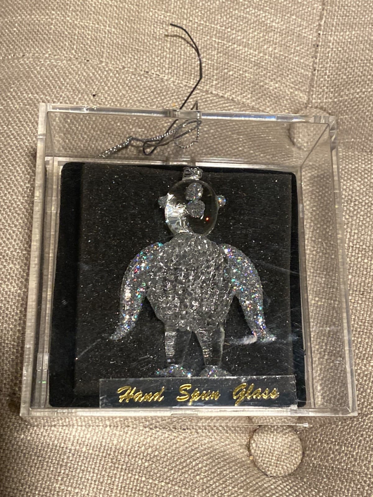 Lot of 2 Unique Treasures Hand Spun Glass Christmas Ornaments w/ Cases - Thumbnail 2