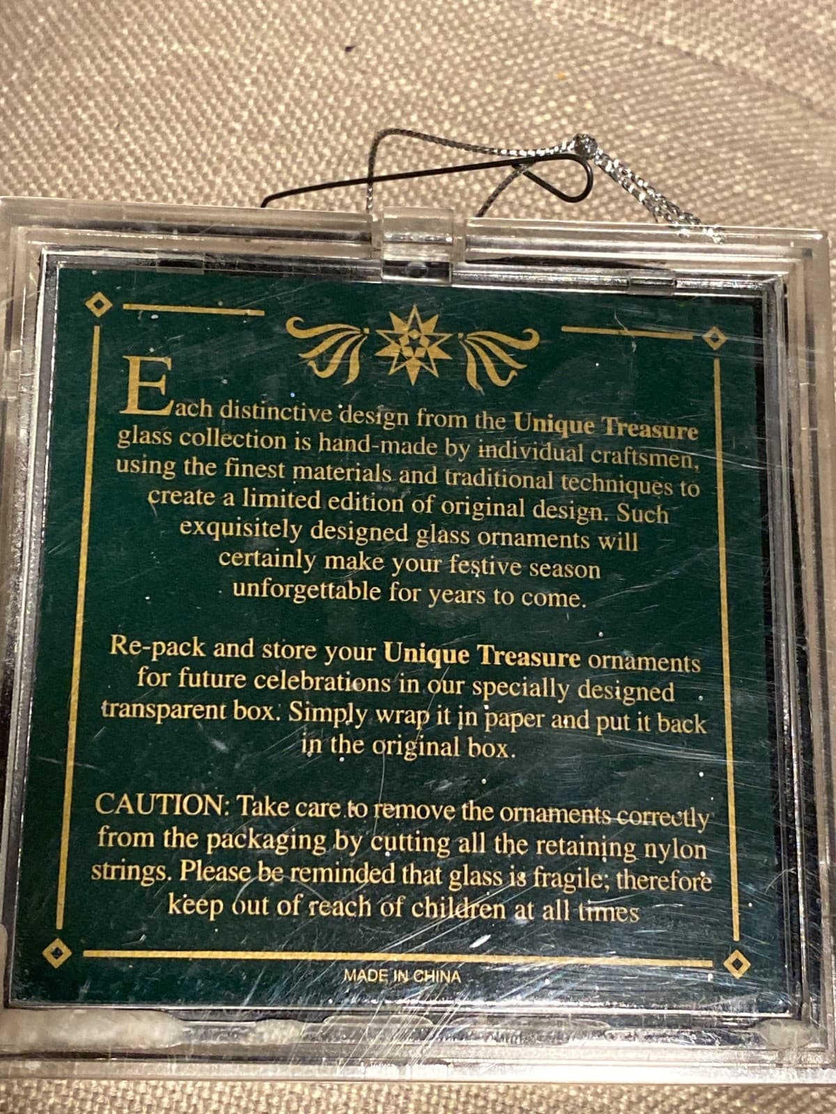 Lot of 2 Unique Treasures Hand Spun Glass Christmas Ornaments w/ Cases - Thumbnail 3