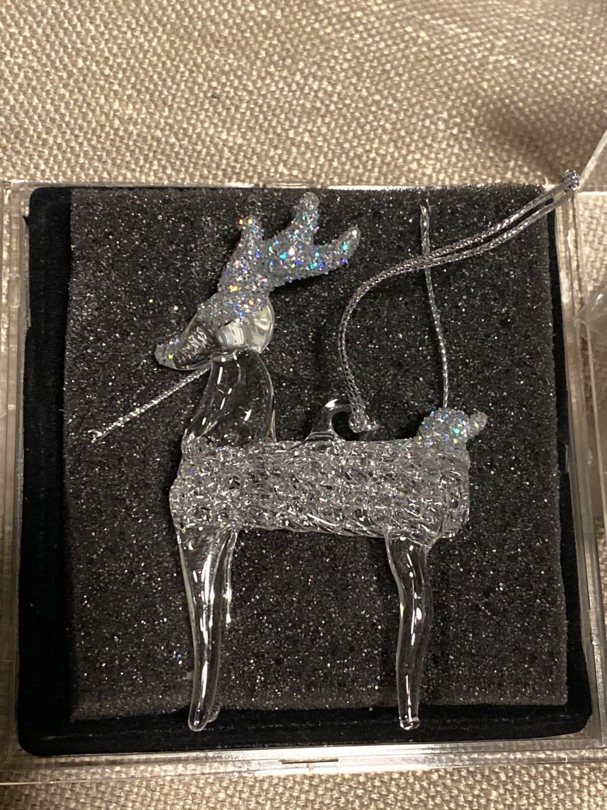 Lot of 2 Unique Treasures Hand Spun Glass Christmas Ornaments w/ Cases - Thumbnail 4