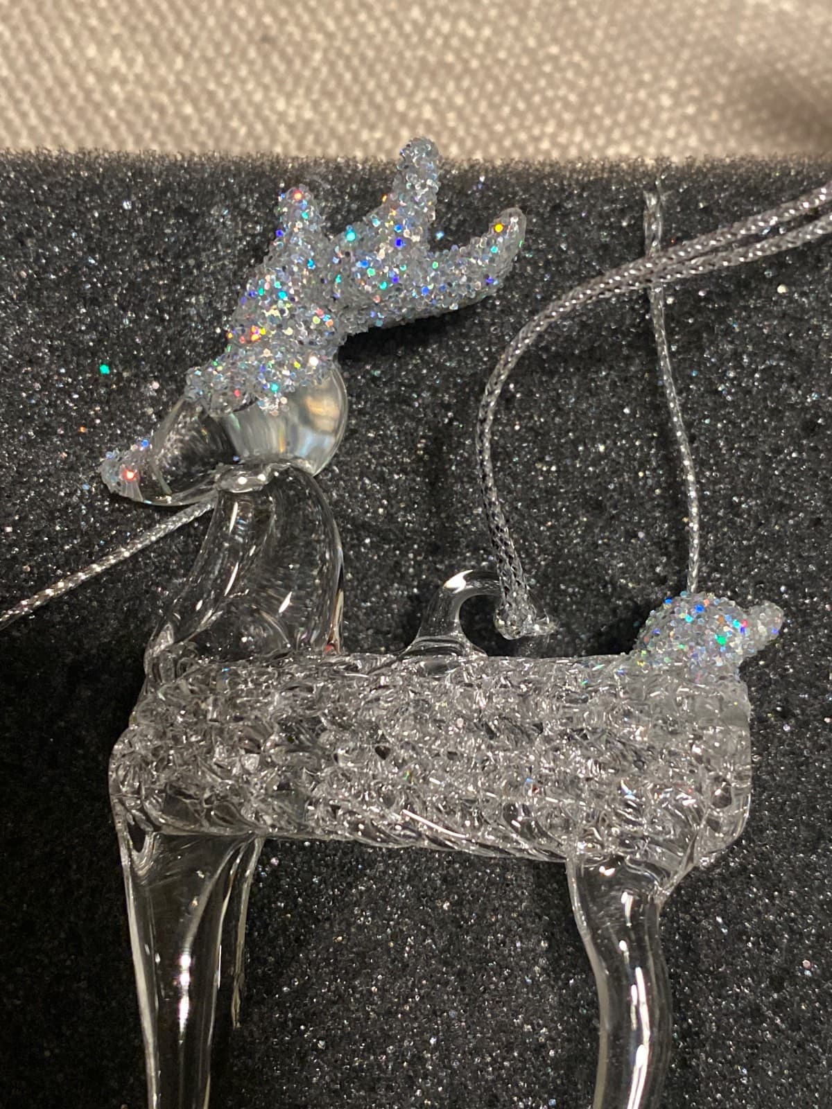 Lot of 2 Unique Treasures Hand Spun Glass Christmas Ornaments w/ Cases - Thumbnail 5