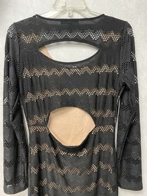 Derek Heart Black/Bone Cutout Dress Size Large - Thumbnail 8