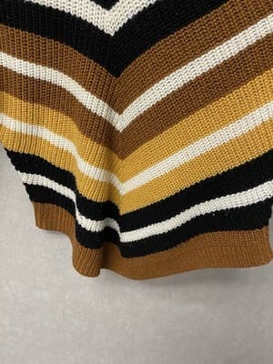 Derek Hart Plus Brown Knit V- Neck Sweater Size 3XL - Thumbnail 4