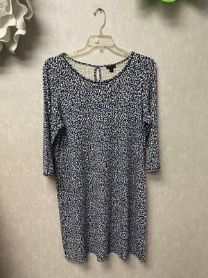 J. Jill Wearever Collection Blue Multi Dress Size Large - Image 1