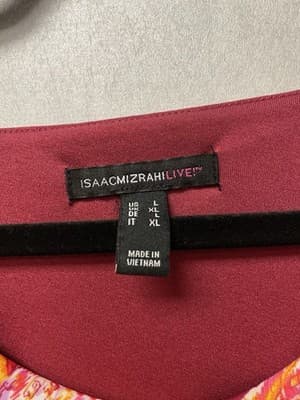 Isaac Mizrahi Love Red/Orange Multi Dress Size Large - Thumbnail 3