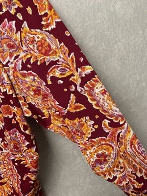 Isaac Mizrahi Love Red/Orange Multi Dress Size Large - Thumbnail 4