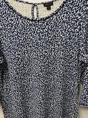 J. Jill Wearever Collection Blue Multi Dress Size Large - Thumbnail 2