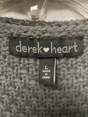 Derek Hart Black/White Knitted Faux Fur Vest Size Large-Miller - Thumbnail 4