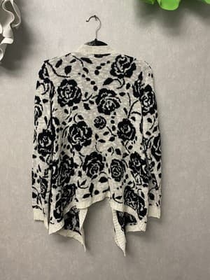 Arizona Jean Co Black/White Sweater Size 1X - Thumbnail 4