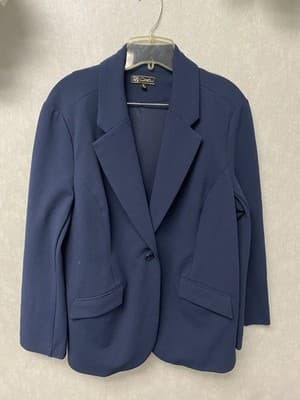 DG2 Navy Blue One Button Blazer Size XL - Thumbnail 2