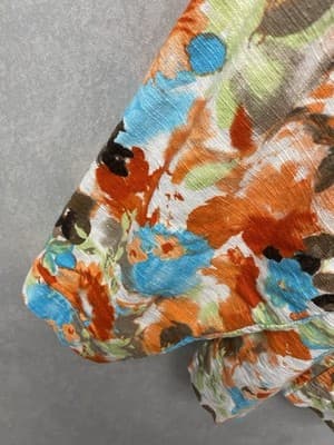 CJ Banks Orange Multi Button Down Blazer Size 3X - Thumbnail 4