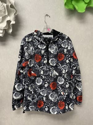 Rue 21 Black/White/Red Hoodie Jacket Size Small - Image 1