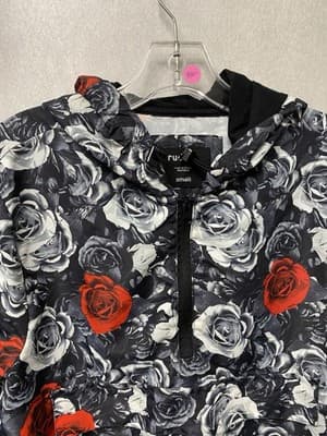 Rue 21 Black/White/Red Hoodie Jacket Size Small - Thumbnail 2