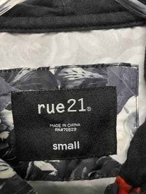 Rue 21 Black/White/Red Hoodie Jacket Size Small - Thumbnail 7