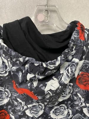 Rue 21 Black/White/Red Hoodie Jacket Size Small - Thumbnail 9